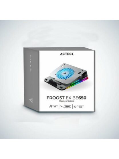 ACTECK BASE ENFRIADORA FROOST EX BE650 RGB PARA LAPTOP 16 CON 1 VENTILADOR NEGRO-PLATA - Image 5