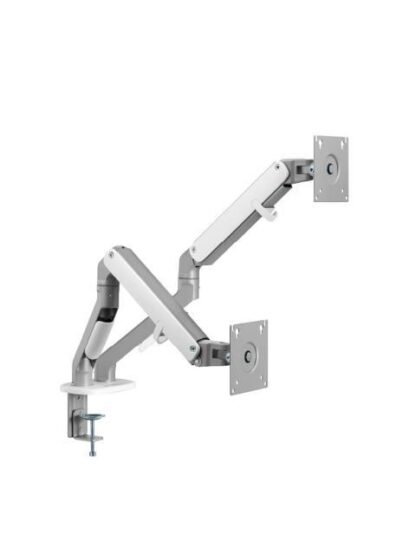 ACTECK BRAZO ARTICULADO DE ESCRITORIO PARA 2 MONITORES 17 - 32 HASTA 9KG GRIS-BLANCO