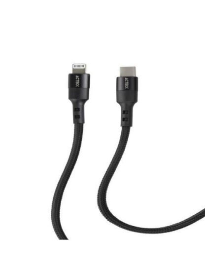 ACTECK CABLE USB-C MACHO - LIGHTNING MACHO 1.80 METROS NEGRO
