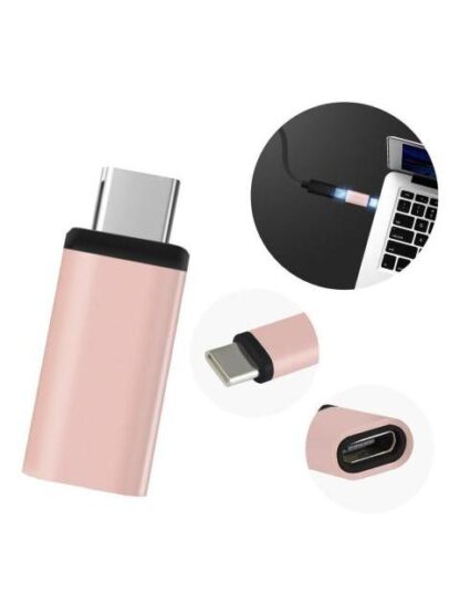 ADAPTADOR CONVERTIDOR MICRO USB V8 HEMBRA A TIPO C MACHO