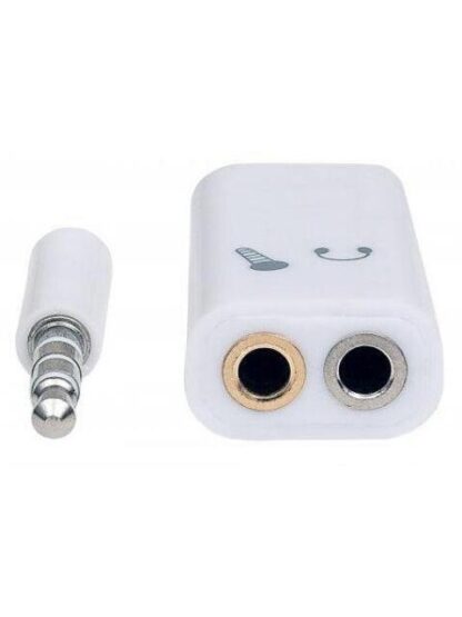 MANHATTAN ADAPTADOR DE AUDIO 3.5MM MACHO - 2X 3.5MM HEMBRA BLANCO - Image 4