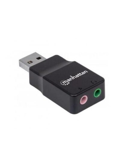 MANHATTAN CONVERTIDOR USB A AUDIO NEGRO - Image 3