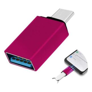 ADAPTADOR OTG USB HEMBRA A TIPO C MACHO METALICO CONVERTIDOR