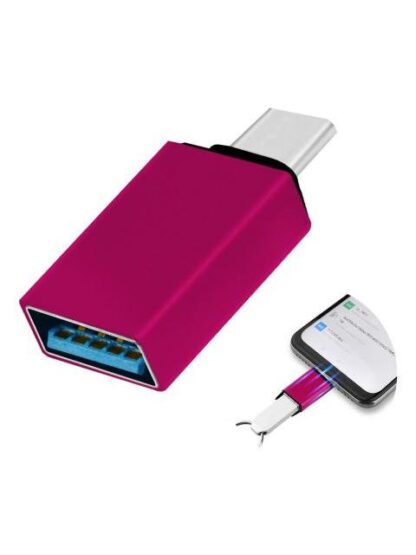 ADAPTADOR OTG USB HEMBRA A TIPO C MACHO METALICO CONVERTIDOR
