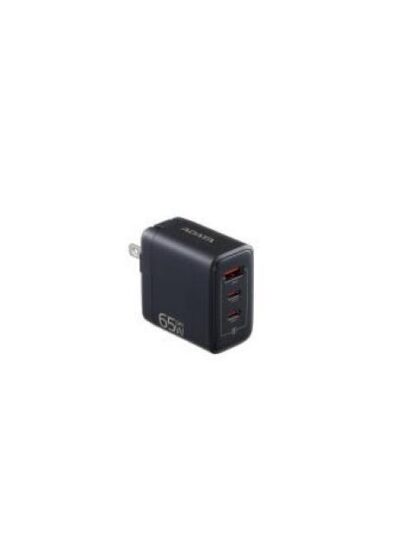 ADATA CARGADOR DE PARED 65W 1X USB-A 2X USB-C NEGRO