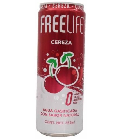 AGUA GASIFICADA CEREZA 355 ML FREELIFE