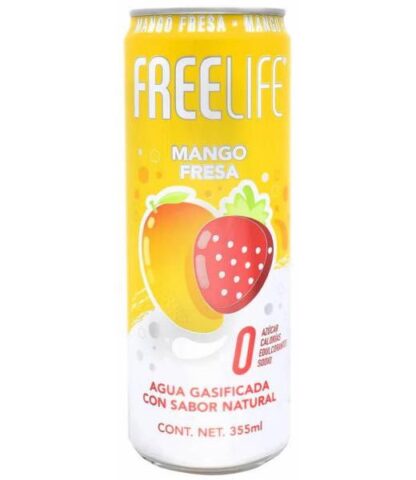 AGUA GASIFICADA MANGO FRESA 355 ML FREELIFE