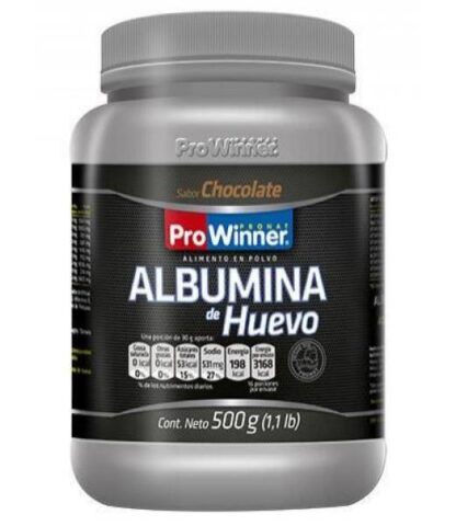 ALBUMINA DE HUEVO CHOCOLATE 500 GR. PRONAT