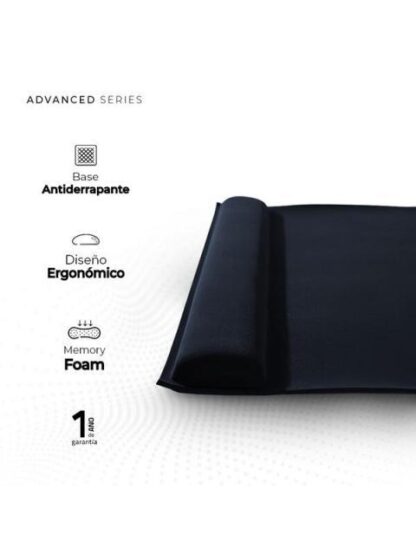 MOUSEPAD ACTECK CON DESCANSA MUNECAS CUSHY PLUS DR450 66.5X31CM GROSOR 65MM NEGRO