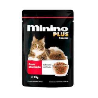 ALIMENTO PARA GATO MININO PLUS PAVO AHUMADO 85 GR