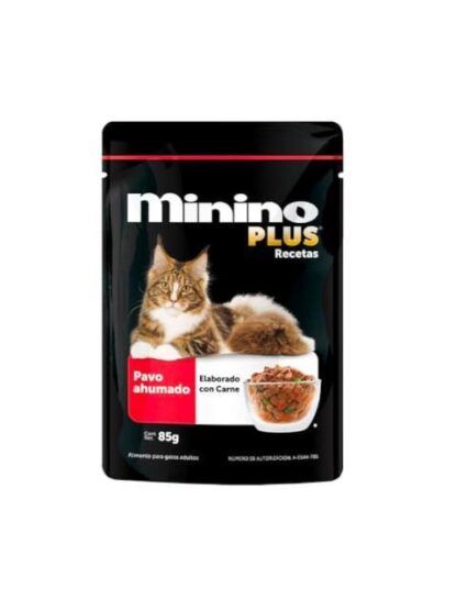 ALIMENTO PARA GATO MININO PLUS PAVO AHUMADO 85 GR
