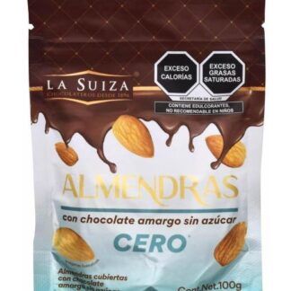 ALMENDRAS CUBIERTAS CHOCOLATE AMARGO 100 G LA SUIZA