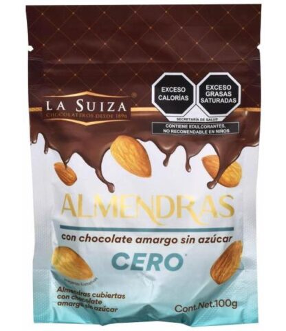 ALMENDRAS CUBIERTAS CHOCOLATE AMARGO 100 G LA SUIZA