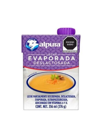 ALPURA LECHE EVAPORADA DESLACTOSADA 356 ML