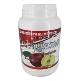 AMARANTO C COLAGENO HIDROL. +PROTEINA SABOR MANZANA 1.5 KG MIEL SALUD Y VIDA