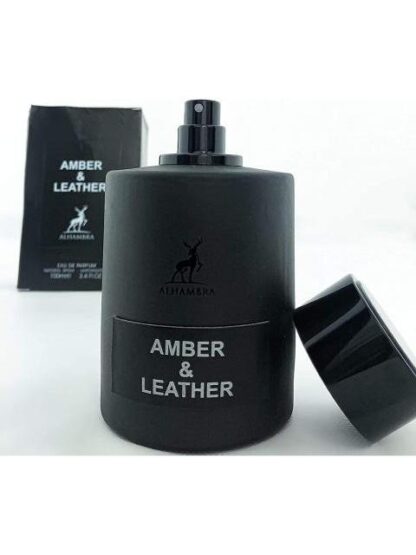 AMBER & LEATHER BY MAISON ALHAMBRA EDP 100 ML UNISEX SPRAY - Image 2
