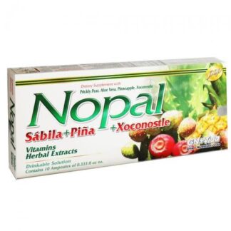 AMP. NOPAL SABILA+PIÑA+XOCONOSTLE VIT. EXTRACTOS HERBALES. C 10 GN+VIDA
