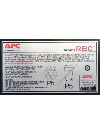APC BATERIA DE REEMPLAZO PARA UPS CARTUCHO #55 RBC55 2 PIEZAS - Image 3