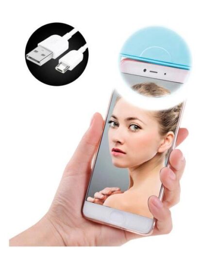 ARO LUZ LED RECARGABLE SELFIE RING LIGHT PARA CELULAR DECLIP