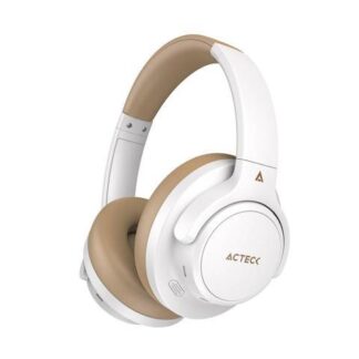 AUDIFONOS INALAMBRICOS BLUETOOTH HYPE EPIC HP750 ACTECK ELITE SERIES CANCELACION DE RUIDO ACTIVO HIBRIDO COLOR BLANCO. AC940863