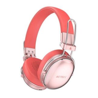 AUDIFONOS INALAMBRICOS BLUETOOTH LUXE CHIC HP710 ACTECK ELITE SERIES DURACION DE BATERIA HASTA 30H COLOR SALMON. AC940894