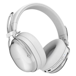 AUDIFONOS INALAMBRICOS BLUETOOTH LUXE PURE HP730 ACTECK ELITE SERIES CANCELACION DE RUIDO ACTIVO HIBRIDO COLOR BLANCO. AC940887