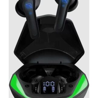 AUDIFONOS INEAR BLUETOOTH 5.1 TRUE WIRELESS GAMING SUPERBASS LUZ RGB 30MAH CAJA DE CARGA 200MAH MINIMA LATENCIA DISPLAY INFORMATIVO NEGRO