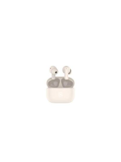 AUDIFONOS INEAR NTWS103 BLUETOOTH 5.3 TWS SUPER BASS MANOS LIBRES HASTA 5 HRS DE DURACION 4 INDICADORES DE CARGA EN DOCK BEIGE