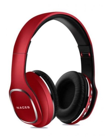 NACEB TECHNOLOGY AUDIFONOS CON MICROFONO CETUS BLUETOOTH INALAMBRICO ROJO    - Image 2
