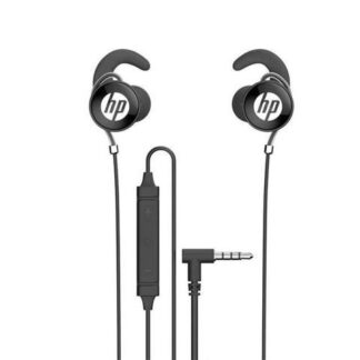 AUDIFONOS NEGRO HP DHE7004 STEREO DEEP BASS CON MICROFONO PLAY-PAUSA AVANZAR ENTRADA AUXILIAR 3.5MM - FUNCION MANOS LIBRES PARA HABLAR POR CELULAR