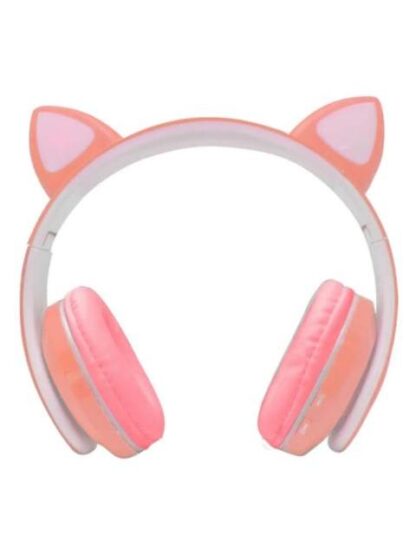 AUDIFONOS ONEAR BLUETOOTH NBH07 CON OREJAS LUZ RGB RADIO FM MICRO SD 3.5MML MANOS LIBRES ROSA - Image 2