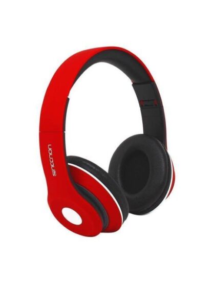 AUDIFONOS OVEREAR BLUETOOTH NBH01 SONIDO HIFI 3.5MM RADIO FM MICRO SD 3.5MML MANOS LIBRES RUBBERIZED ROJO