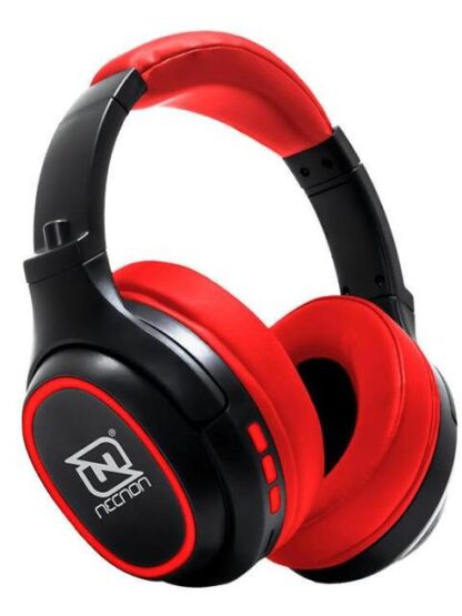 AUDIFONOS OVEREAR BLUETOOTH NBH02 SIMULACION CANCELACION DE RUIDO 3.5MM RADIO FM MICRO SD 3.5MML MANOS LIBRES TYPE C ROJO