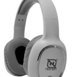 AUDIFONOS OVEREAR BLUETOOTH NBH04 PRO ALTA POTENCIA RADIO FM MICRO SD 3.5MML MANOS LIBRES BLANCO-PLATA