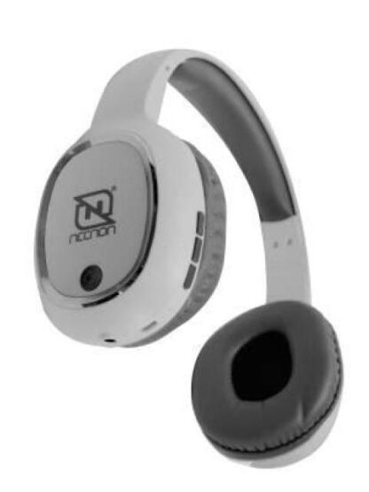 AUDIFONOS OVEREAR BLUETOOTH NBH04 PRO ALTA POTENCIA RADIO FM MICRO SD 3.5MML MANOS LIBRES BLANCO-PLATA - Image 2