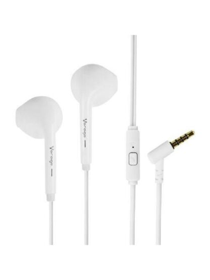 AUDIFONOS VORAGO ALAMBRICO 3.5MM CON MICROFONO 20HZ 1.20M BLANCO EP-201-V2-WH - Image 2