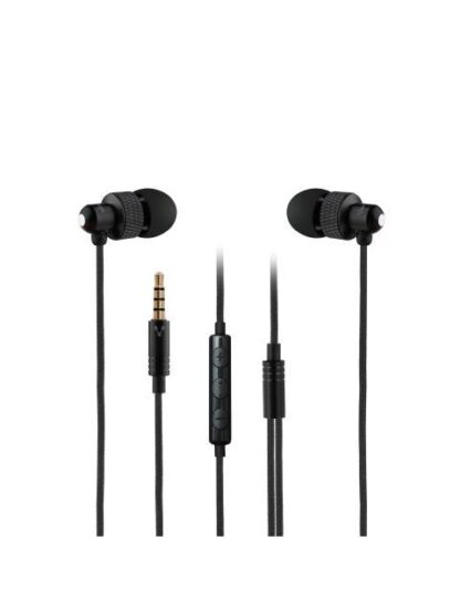 VORAGO AUDIFONOS INTRAURICULARES CON MICROFONO EP-304 ALAMBRICO 3.5MM NEGRO - Image 5