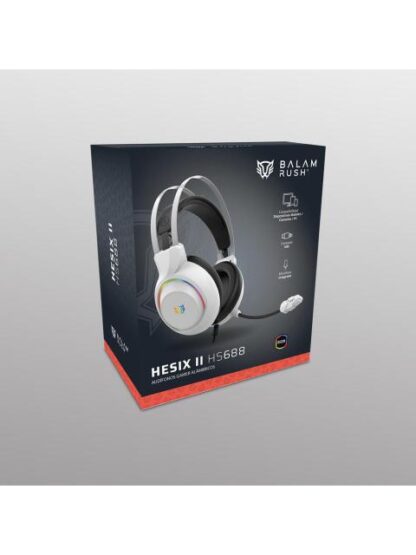 BALAM RUSH AUDIFONOS GAMER HESIX II HS688 PARA XBOX ONE-XBOX SERIES X|S-NINTENDO SWITCH-PC-SMARTPHONE ALAMBRICO 3.5MM BLANCO - Image 3