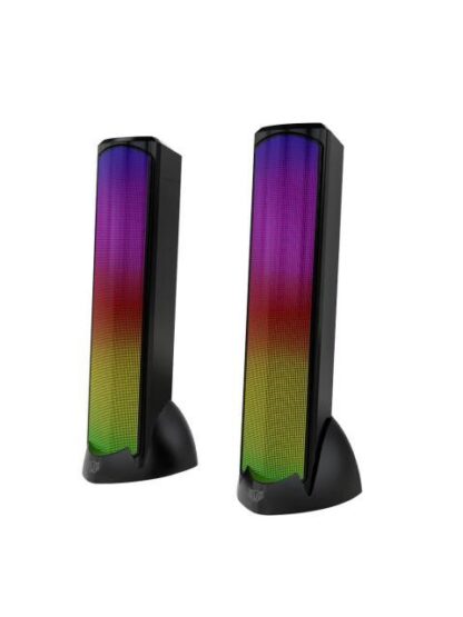 BALAM RUSH BOCINA GAMER PARA COMPUTADORA GLIMM TOWER BG575 BLUETOOTH ALAMBRICO-INALAMBRICO 2.0 10W RMS NEGRO - 2 PIEZAS - Image 2