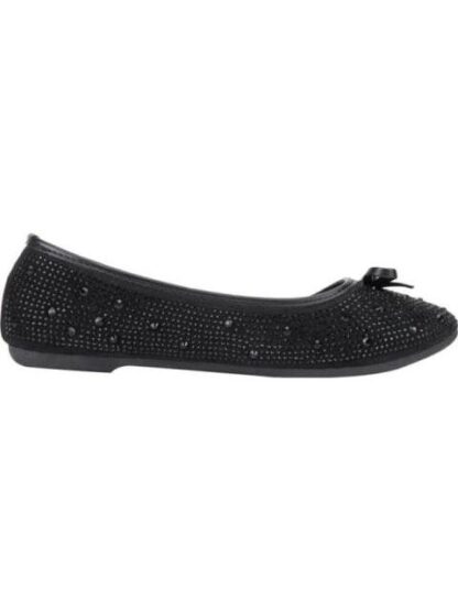 BALLERINA CON PEDRERIA NEGRO SHOSH