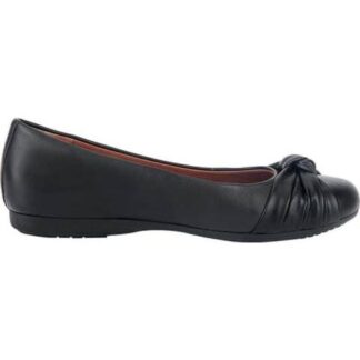 BALLERINA DE PIEL CON MOÑO NEGRO FLEXI