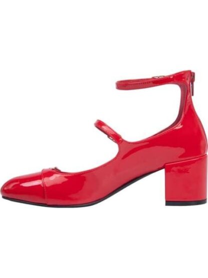 BALLERINA TACON MEDIO CON HEBILLAS ROJO VI LINE FASHION - Image 5