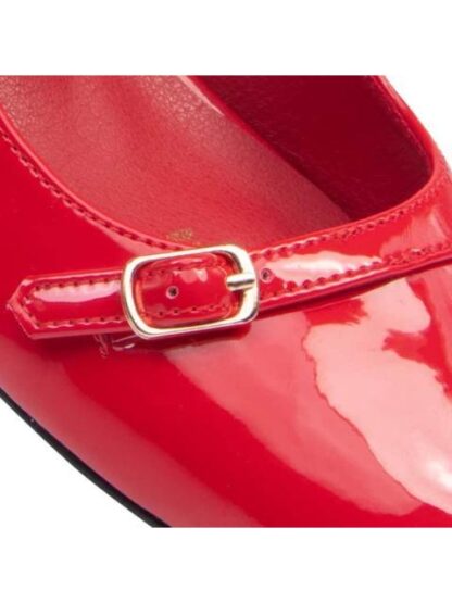 BALLERINA TACON MEDIO CON HEBILLAS ROJO VI LINE FASHION - Image 6