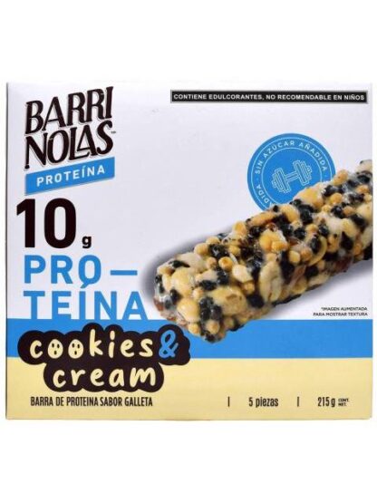 BARRA COOKIES AND CREAM 215 G BARRINOLAS P 5