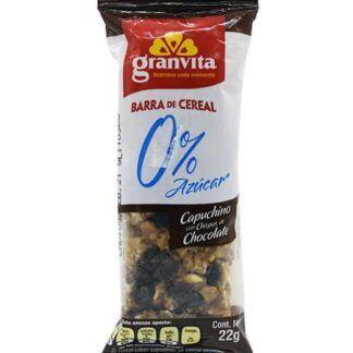 BARRA DE CEREAL SAB CAPUCHINO 22 G GRANVITA P 6