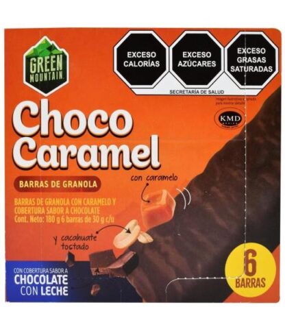 BARRA DE GRANOLA CON CARAMELO Y CHOCOLATE 180 G GREEN MOUNTAIN P 6
