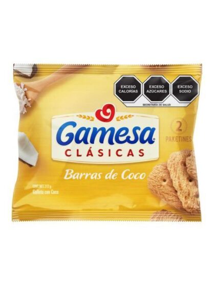 BARRAS DE COCO GAMESA 212 GR