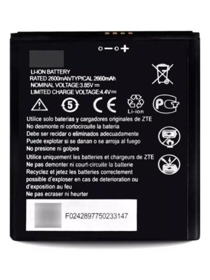 BATERIA PARA ZTE BLADE A530 A606 LI3826T43P4H705949 2600MAH