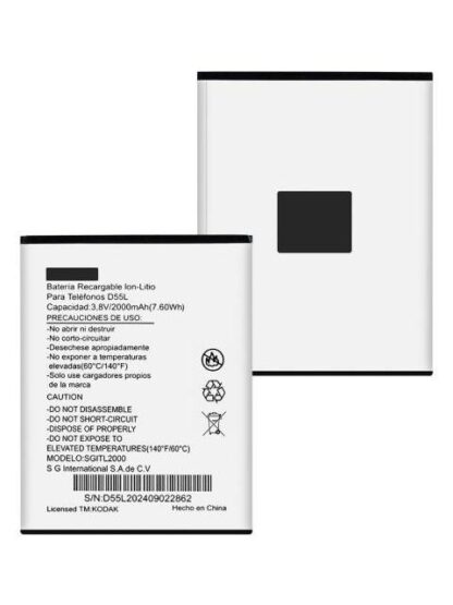 BATERIA PILA PARA KODAK SEREN D55L SGITL2000 2000MAH