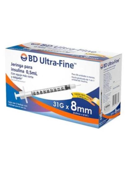 BD ULTRA FINE JERINGA 0.5ML 31GX8MM